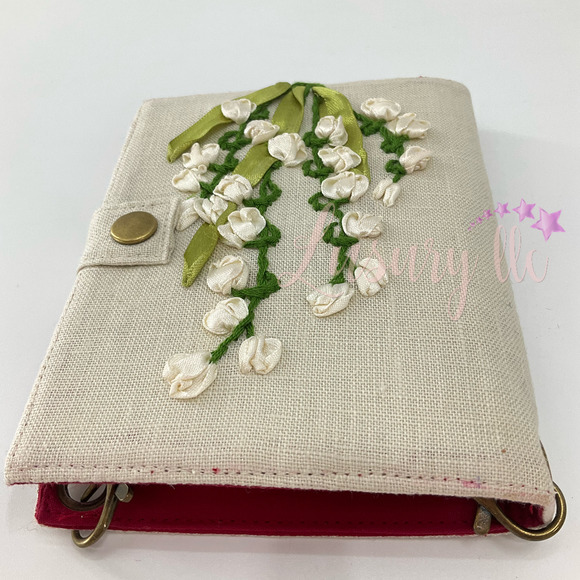 Lily Of The Valley Embroidery Passport Wallet, Birthday Gift,Versatile Washable - Picture 5 of 13